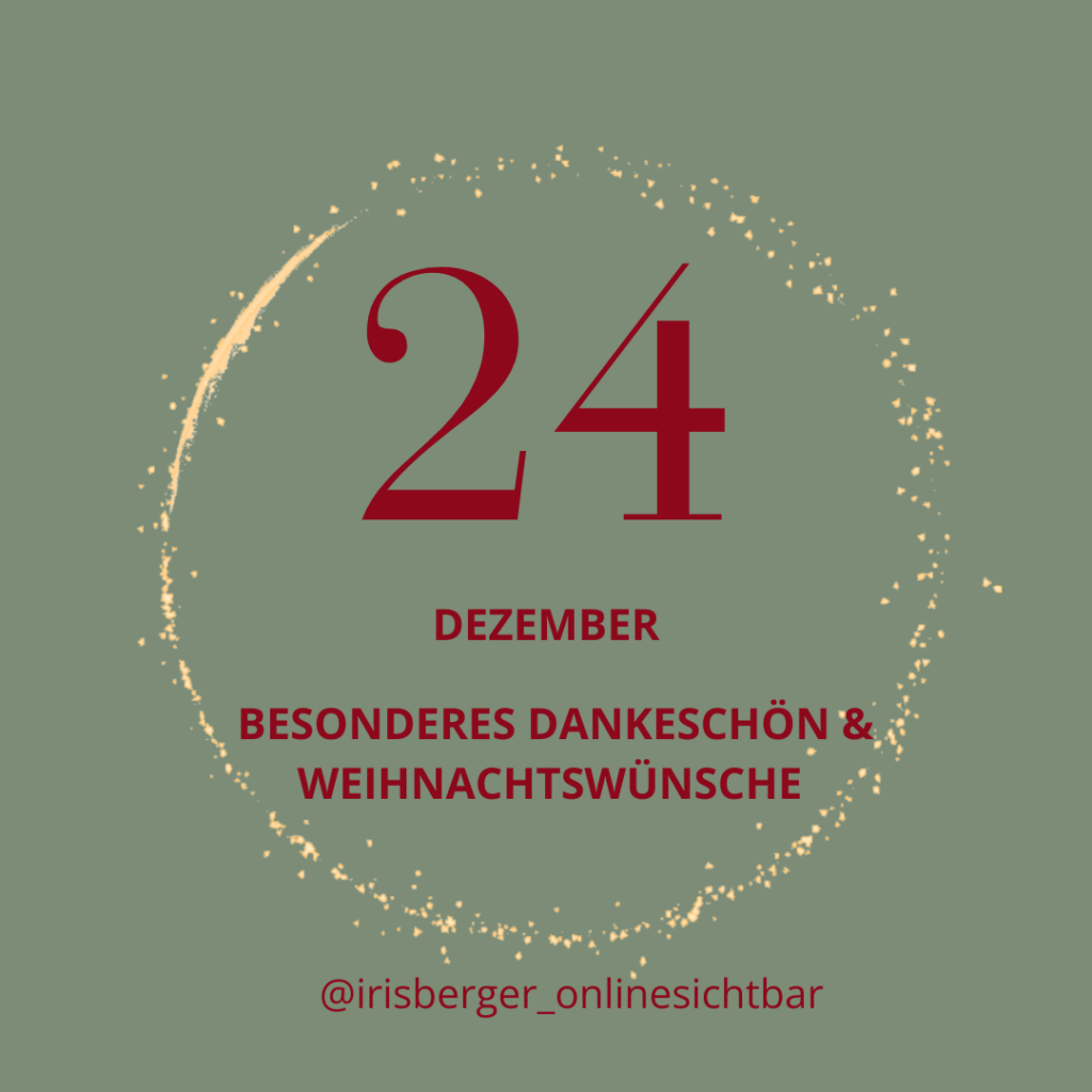 Adventskalender 24 - Weihnachtsgrüße und ein großes Dankeschön