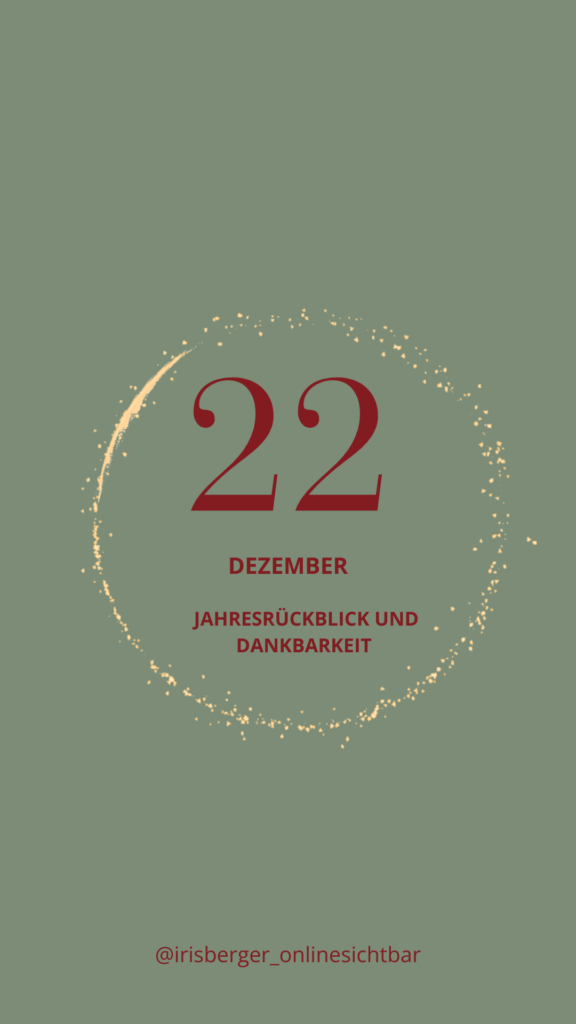 Adventskalender 22 - Dranbleiben zahlt sich aus